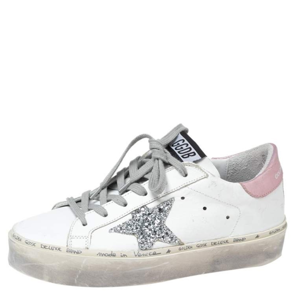 Golden Goose White Leather Superstar Sneakers Size 37